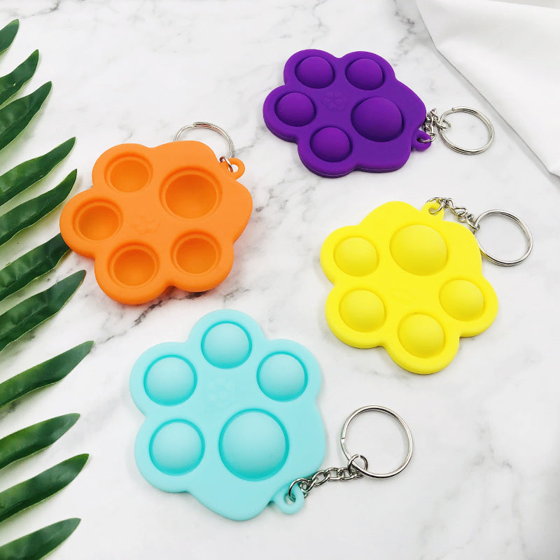 Wholesale Silicone Rodent Killer Keychain Finger Bubble Music Decompression Toys